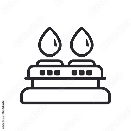 gas icons outline and Flat Style,transparent background