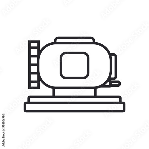 tank of fuel icons outline and Flat Style,transparent background