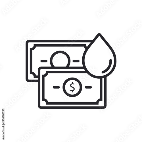  petrodollars icons outline and Flat Style,transparent background