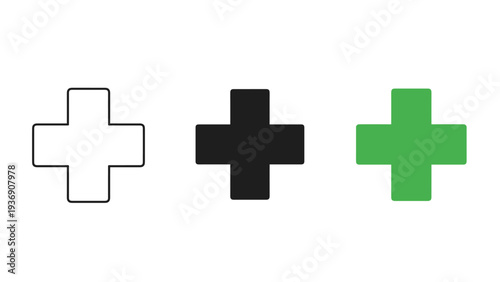 Plus Symbol Icons Health Medical Business