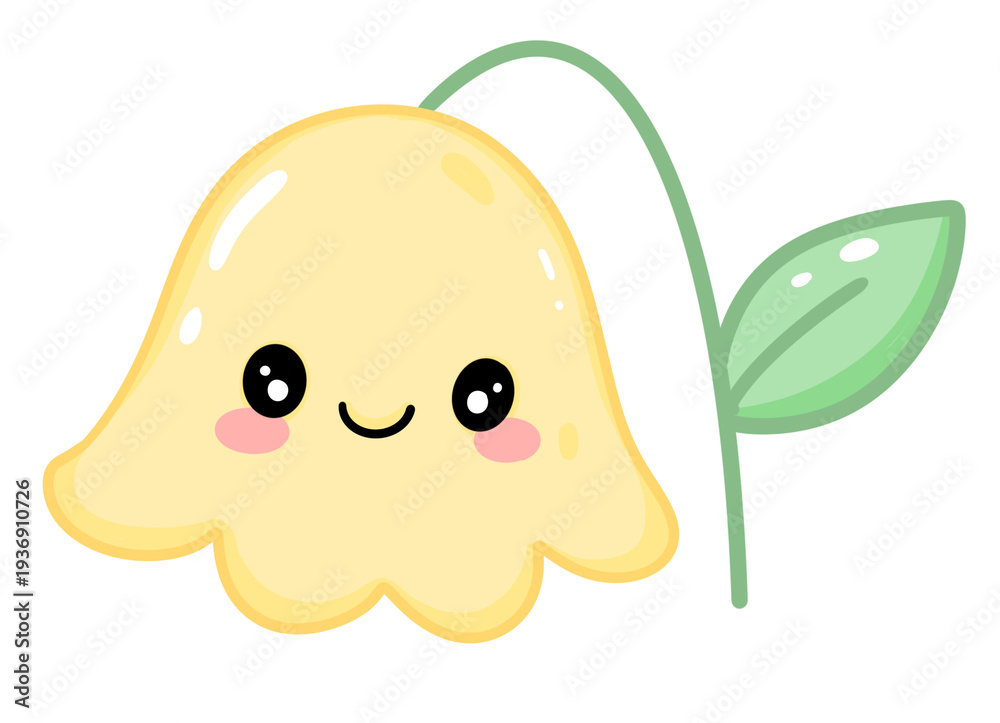 Fototapeta premium Cute Flowers pastel illustration cartoon clipart