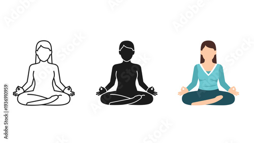 Woman Meditation Pose Commercial