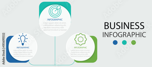 Business circle template with options for brochure, diagram, workflow, timeline, web design.  Business process infographic template.  Vector illustration graphic design. 