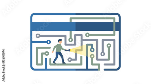 Collaborative Circuit Design and Troubleshooting in a Technology Lab. Vector Illustrations. EPS Editable