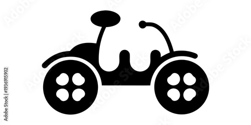 Rickshaw Black Silhouette PNG, Traditional Street Transport Icon