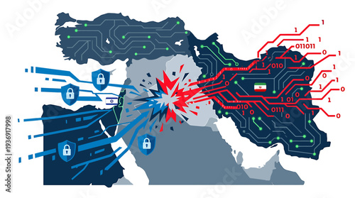 Global Digital Map Highlighting Connectivity and Tech Networks. Vector Illustrations. EPS Editable