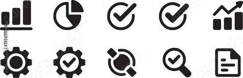 Black business and technology on white background graph