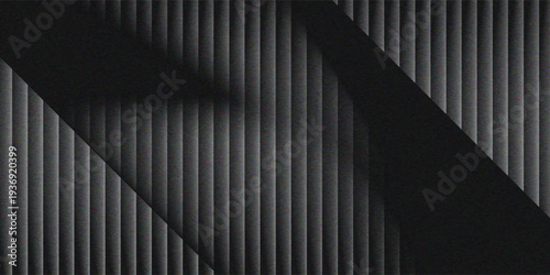 Black white wave fractal glass gradient blurred background, abstract transparent glass trendy wallpaper grainy noise texture.