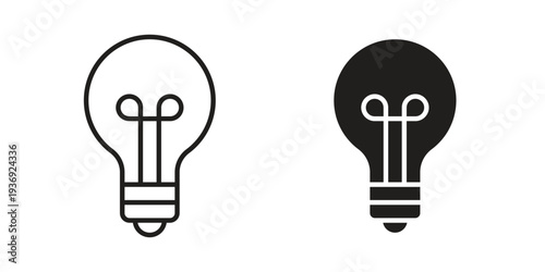 Light bulb icon Symbol for App and Web UI Design Vectors