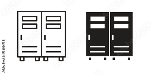 Lockers icon Symbol for App and Web UI Design Vectors