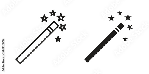 Magic wand icon Symbol for App and Web UI Design Vectors