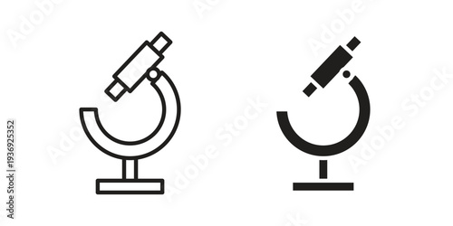 Microscope icon Symbol for App and Web UI Design Vectors