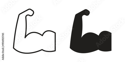 Muscle icon Symbol for App and Web UI Design Vectors