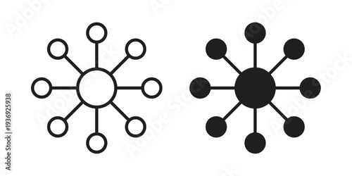 Network icon Symbol for App and Web UI Design Vectors