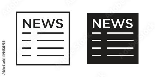 News icon Symbol for App and Web UI Design Vectors