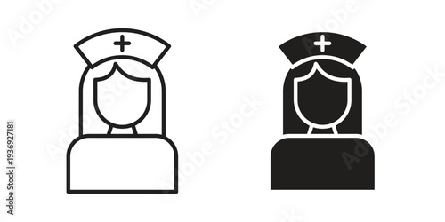 Nurse icon Symbol for App and Web UI Design Vectors