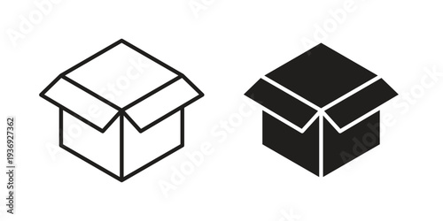 Open box icon Symbol for App and Web UI Design Vectors