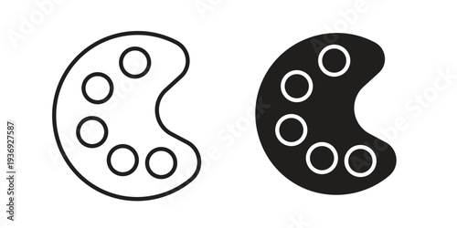 Palette icon Symbol for App and Web UI Design Vectors