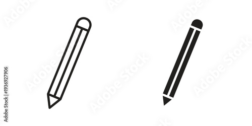 Pencil icon Symbol for App and Web UI Design Vectors