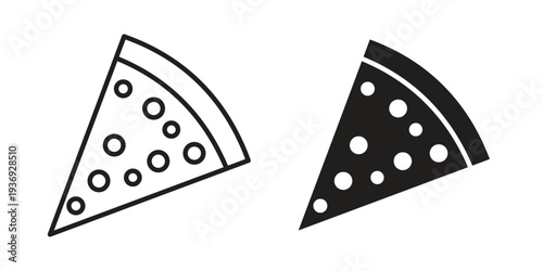 Pizza slice icon Symbol for App and Web UI Design Vectors
