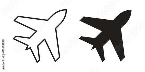 Plane icon Symbol for App and Web UI Design Vectors