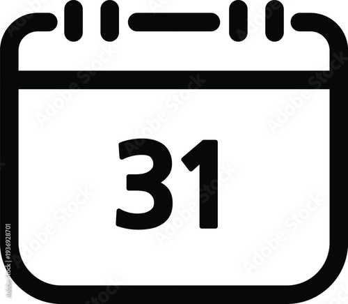 Calendar showing last day of month