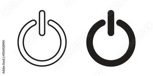 Power button icon Symbol for App and Web UI Design Vectors