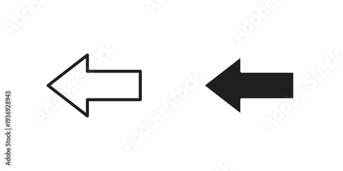 Previous arrow icon Symbol for App and Web UI Design Vectors