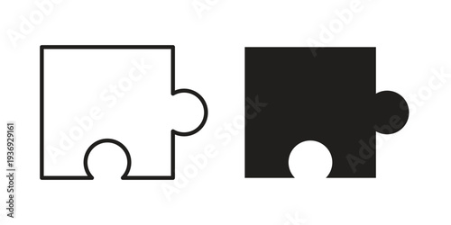 Puzzle piece icon Symbol for App and Web UI Design Vectors