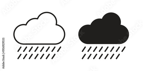 Rain icon Symbol for App and Web UI Design Vectors