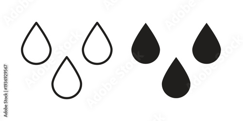 Raindrops icon Symbol for App and Web UI Design Vectors