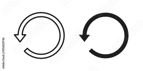 Reset icon Symbol for App and Web UI Design Vectors