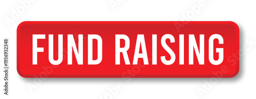 Bright red fundraising button with white text.