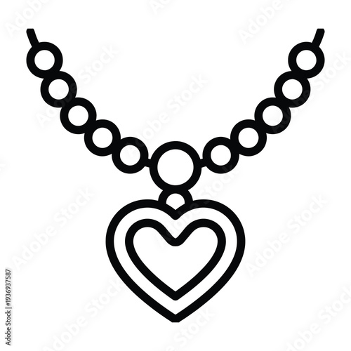 Elegant minimalist heart pendant necklace with delicate circular links showcasing timeless love and sophistication for jewelry design inspiration or romantic gift packaging