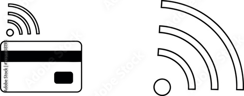 Wi fi and credit card icons