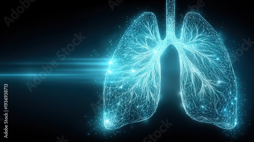 Wallpaper Mural Futuristic Digital Human Lungs Visualization Torontodigital.ca