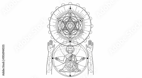 Esoteric Symbol: Sacred Geometry, Human Form, and Cosmic Connection