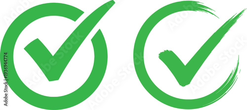 Green checkmarks symbol illustration