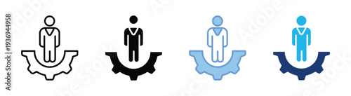 Support icon set multiple style collection