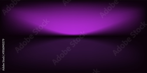 Abstract gradient podium background. Violet, purple and lilac empty 3d studio backdrop. Clean scene for product presentation mockup template. Vector illustration.