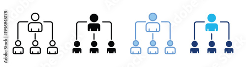 Director icon set multiple style collection