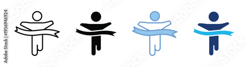 Goal icon set multiple style collection