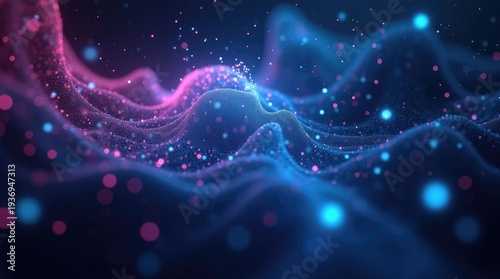 Artificial intelligence visualized through dynamic luminous data structures