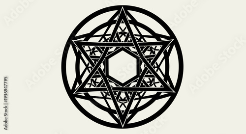 Sacred Geometry Star of David Symbol Abstract Design