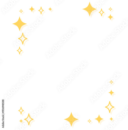 Shine glitter frame corner sparkling sparkle border illustration vector
