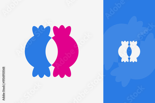 Premium Colorful Candy Logo Modern Sweet Dessert Brand Vibrant Food Identity Vector Template