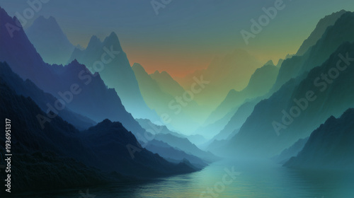 sunrise in mountains