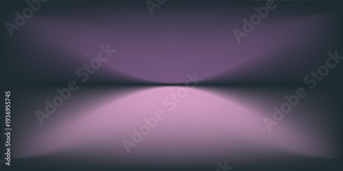 Empty Studio Background with a Purple Gradient backdrop, perfect for product photography.
