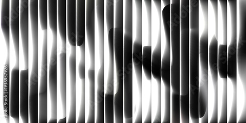 Abstract Black and White Vertical Stripes with Subtle Human Form Shadows image photo