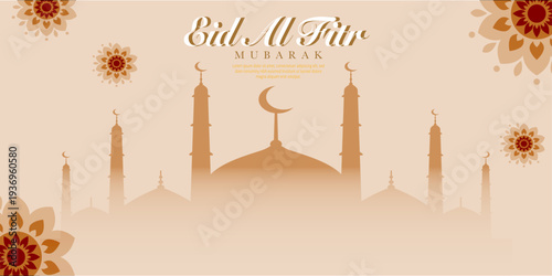 Eid al fitr mubarak mosque background